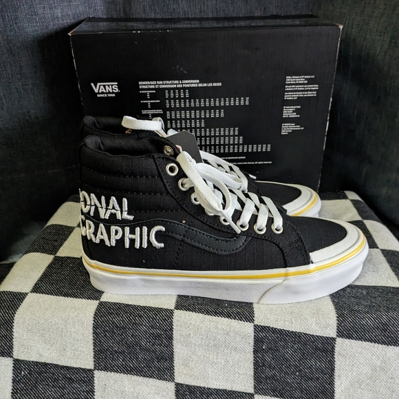 Vans National Geographic Box Logo SK8 Hi Reissue Women Black White (2020) 1223 - Picture 4 of 12